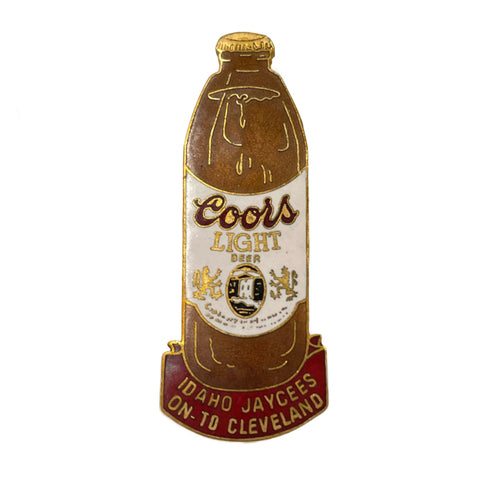 Vintage 80's Idaho Jaycees Coors Light 40oz Beer Enamel Pin