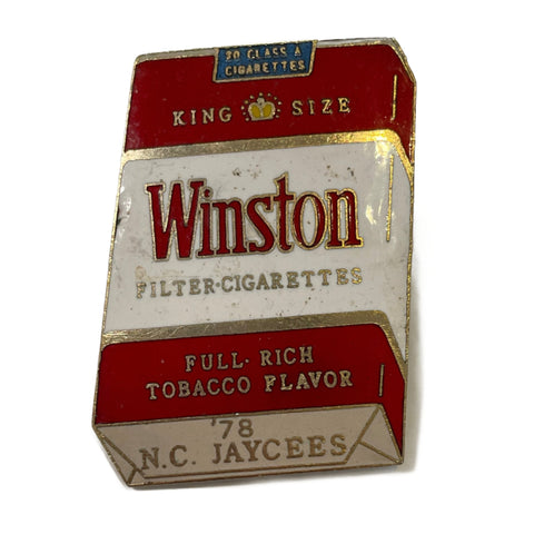 Vintage 1978 NC Jaycees Winston Cigarettes Enamel Pin