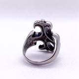 Modern Y2K Skull Fleur-de-Lis Cross Stainless Steel Gothic Ring