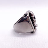 Modern Y2K Skull and Crossbones Stainless Steel Signet Ring