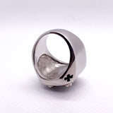 Modern Y2K Skull and Crossbones Stainless Steel Signet Ring