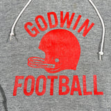 Vintage 80's Godwin HS Football Triblend Hoodie Sweatshirt