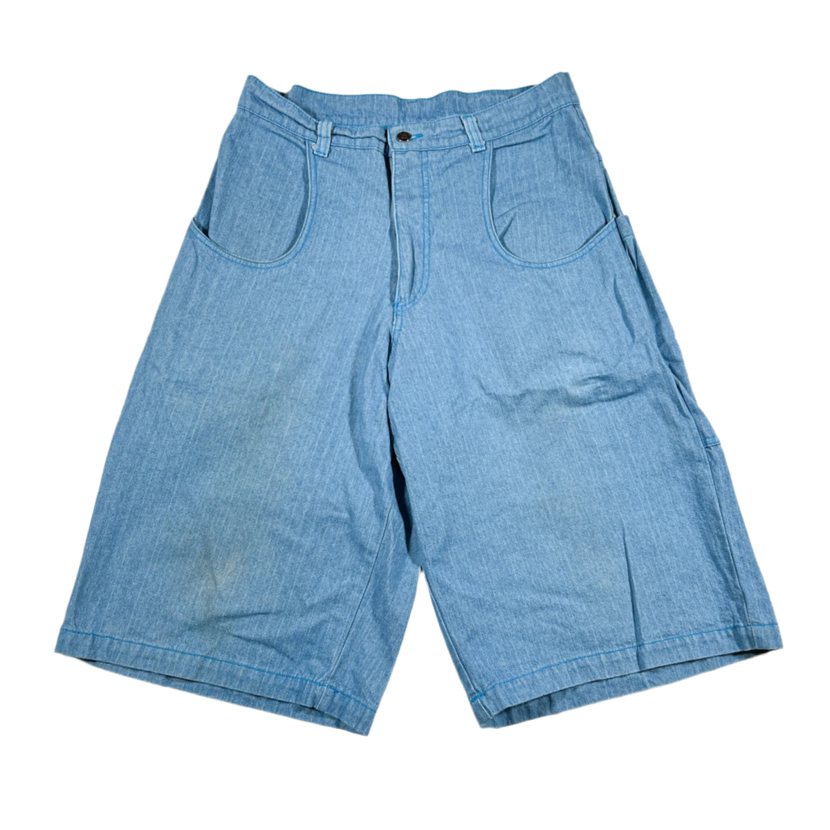 Vintage 90's Menace The Saint Light Wash Baggy Denim Shorts