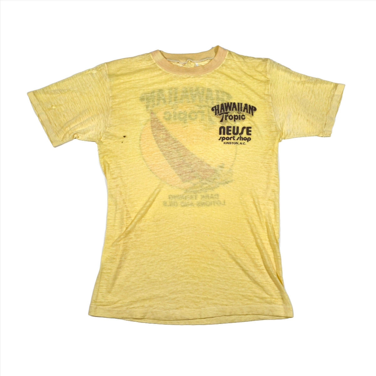 T-shirt Vintage Kanabeach Jaune – Taille 38, été 2013, Coton | Neuf Avec étiquette, Valeur Originale 29€
