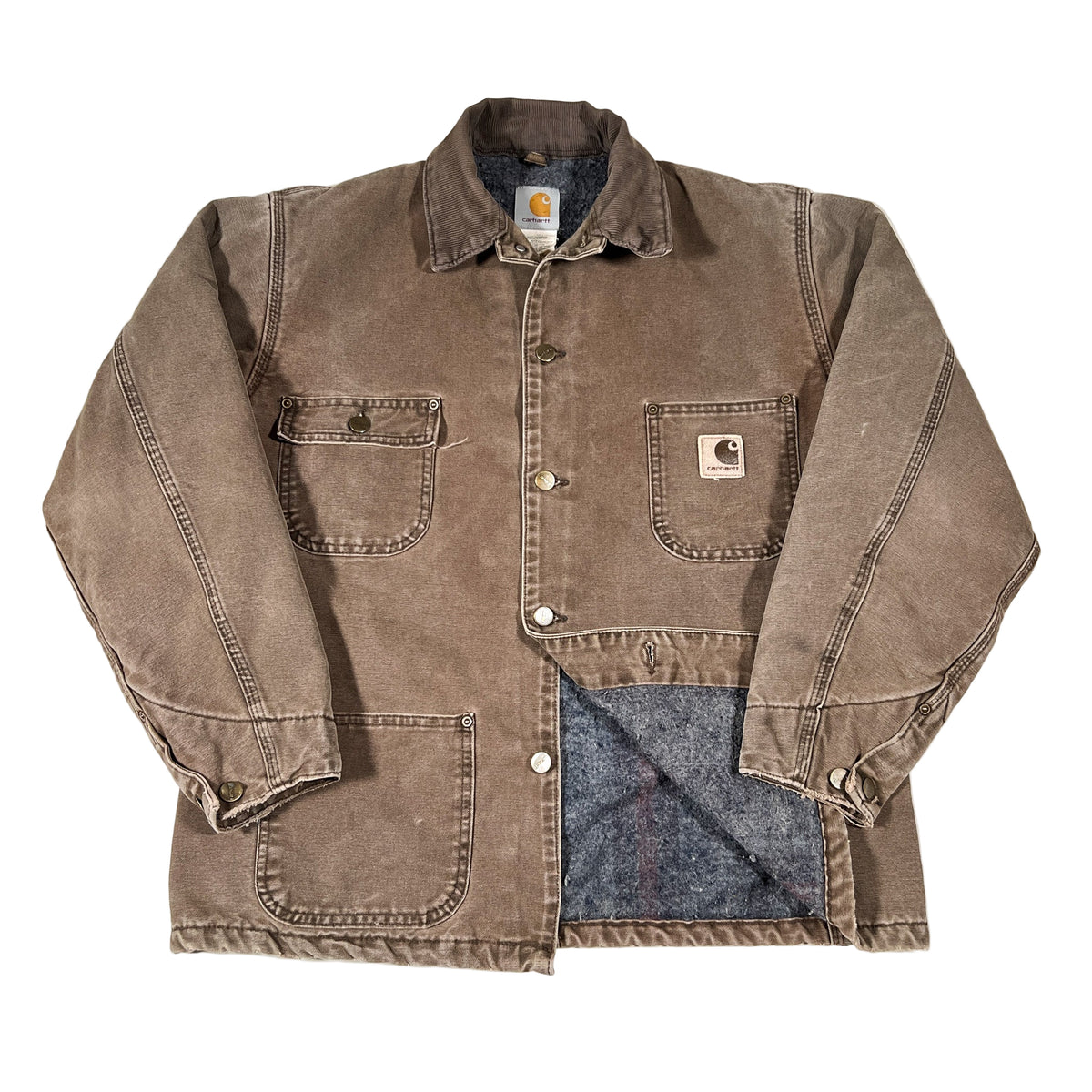 カーハート Carhartt CHORE COAT BLANKET LINED HOOD ARCTIC-QUILT LINED付きコート S ブラウン 【625091_1】【99】