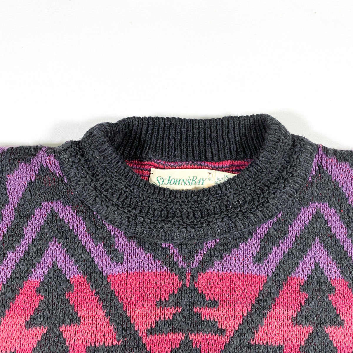 Vintage 80's St. John's Bay All Cotton Aztec Crewneck Sweater