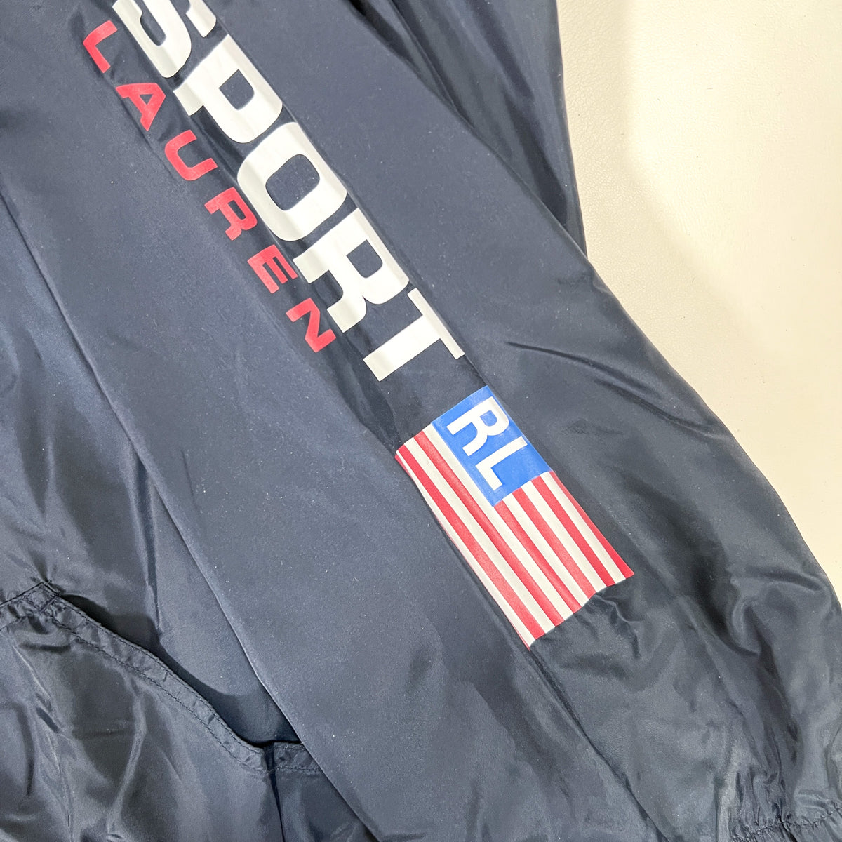 Vintage 90's Polo Sport Ralph Lauren Navy Half-Zip Windbreaker