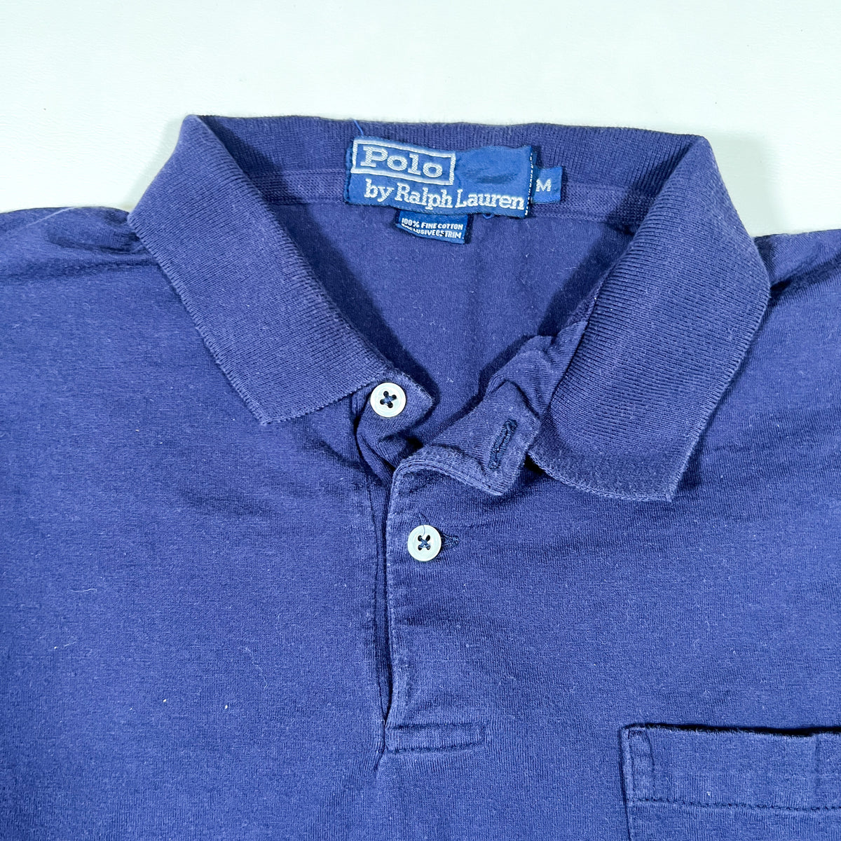 Vintage 90's Polo by Ralph Lauren Navy Crest Logo Polo Shirt