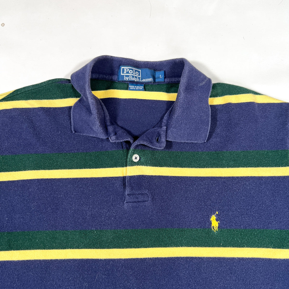 Vintage 90's Polo Ralph Lauren Striped Rugby Shirt – CobbleStore