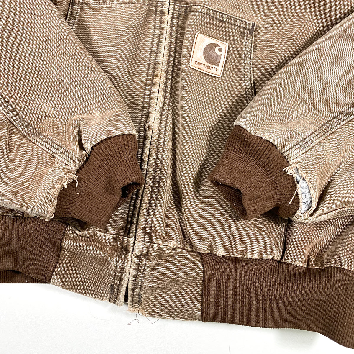 Vintage 1997 Carhartt JQ282 Quilted Hooded Active Jacket