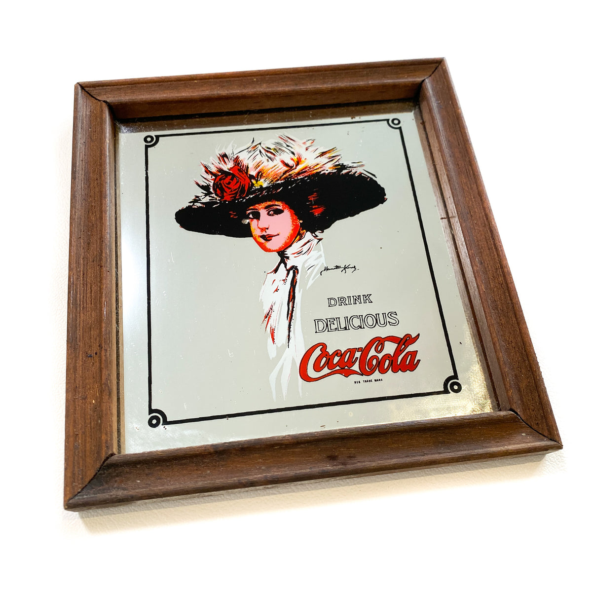 Vintage 80's Coca-Cola Lady Carnival Mirror – CobbleStore Vintage