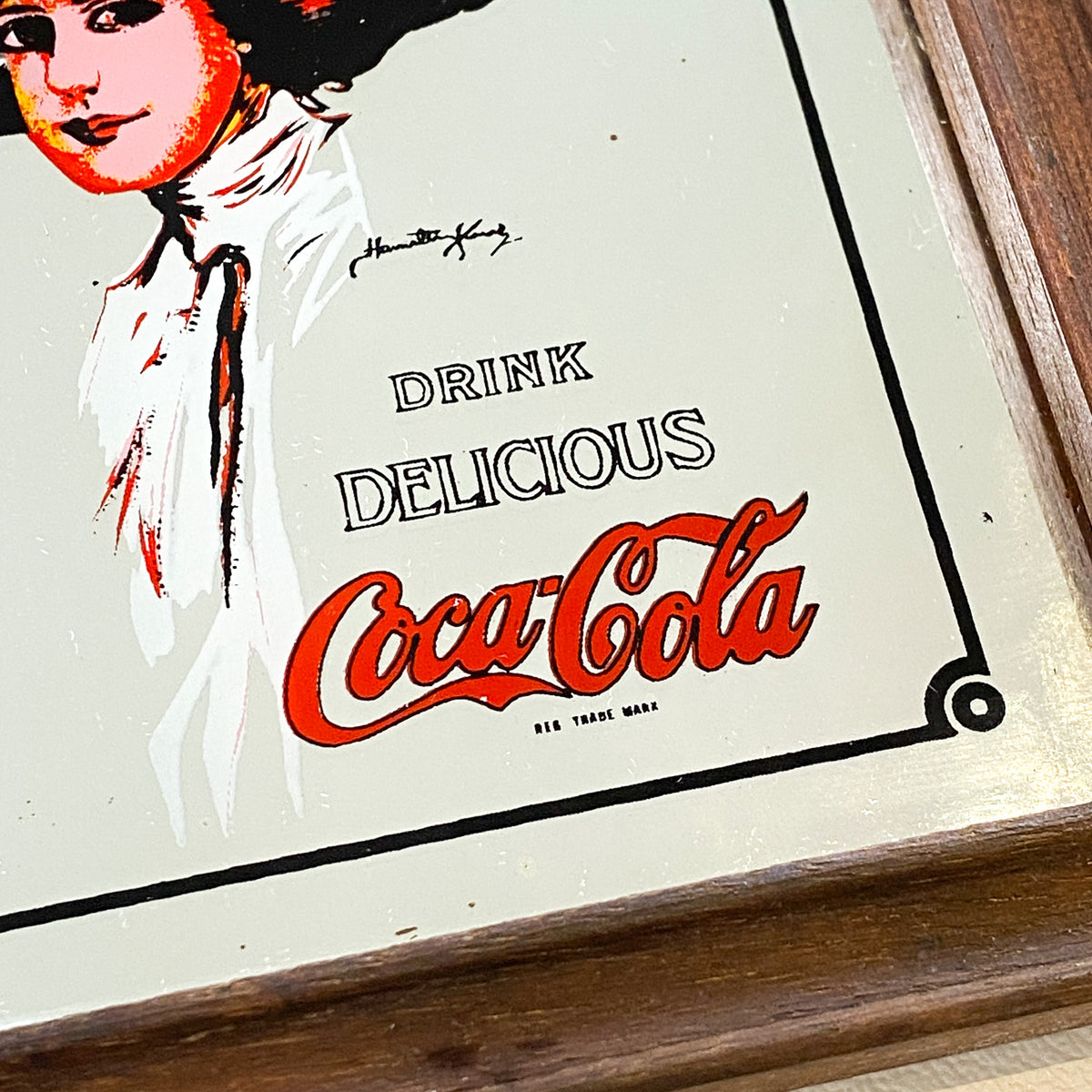Vintage 80's Coca-Cola Lady Carnival Mirror – CobbleStore Vintage