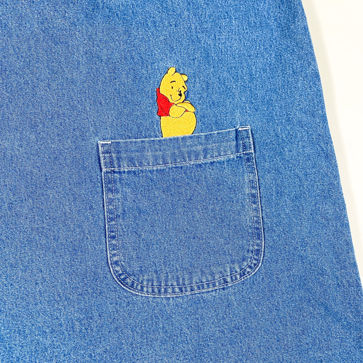 winnie the pooh denim dress Vintage 90's Winnie the Pooh Denim Dress – CobbleStore Vintage