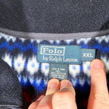 Vintage 90's Polo Winter Pattern Quarter Snap Fleece Sweatshirt
