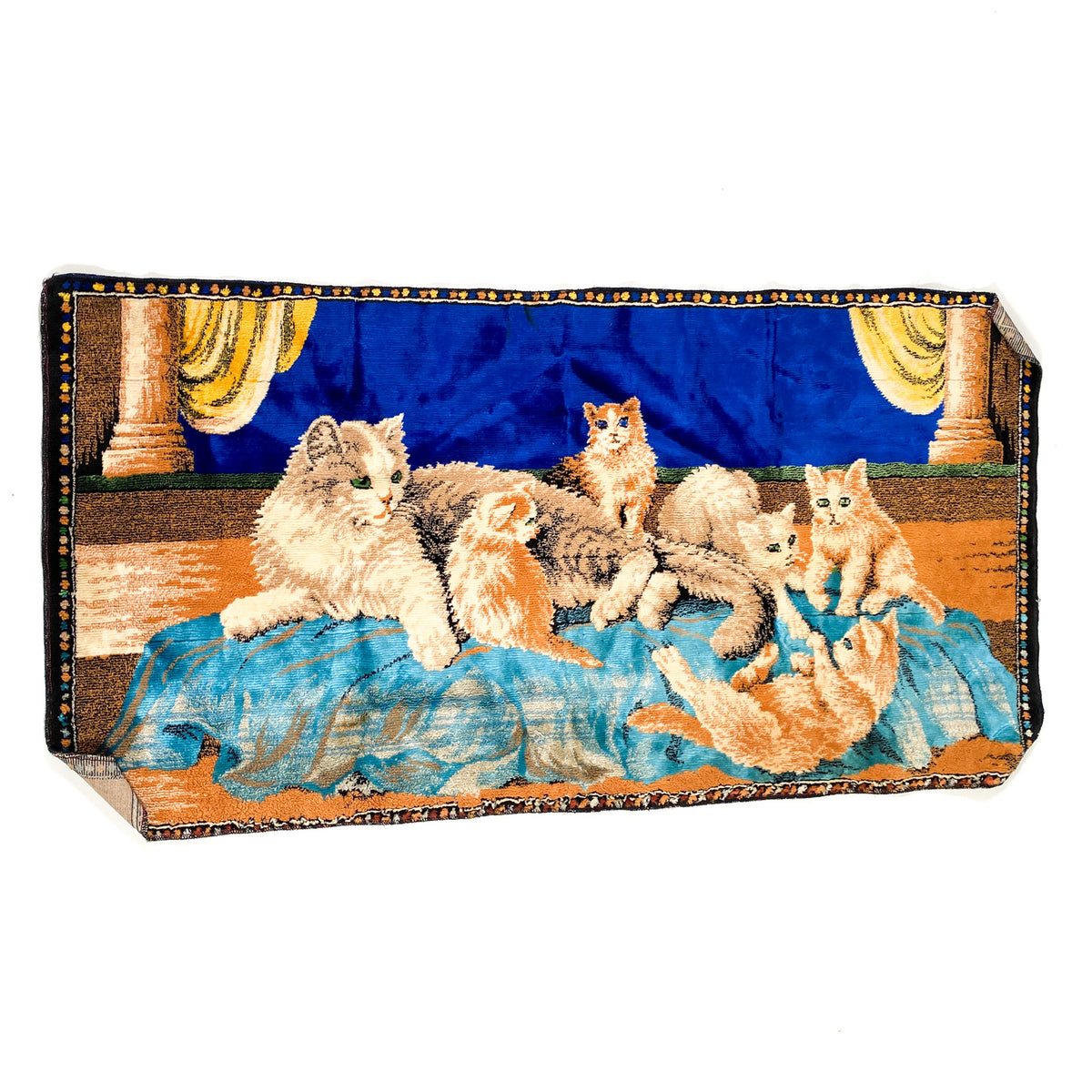 Vintage discount cat tapestry