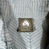 Vintage 90's Nike ACG Blue Micro-Check Button-Up Shirt