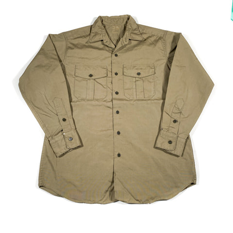 Vintage 40's Long Sleeve Poplin Button Up Work Shirt