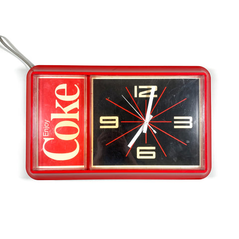 Vintage 1984 Enjoy Coke Coca-Cola Illuminated Clock