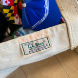 Vintage 80's LL Bean Large Green Straps "EFW" Boat and Tote Bag