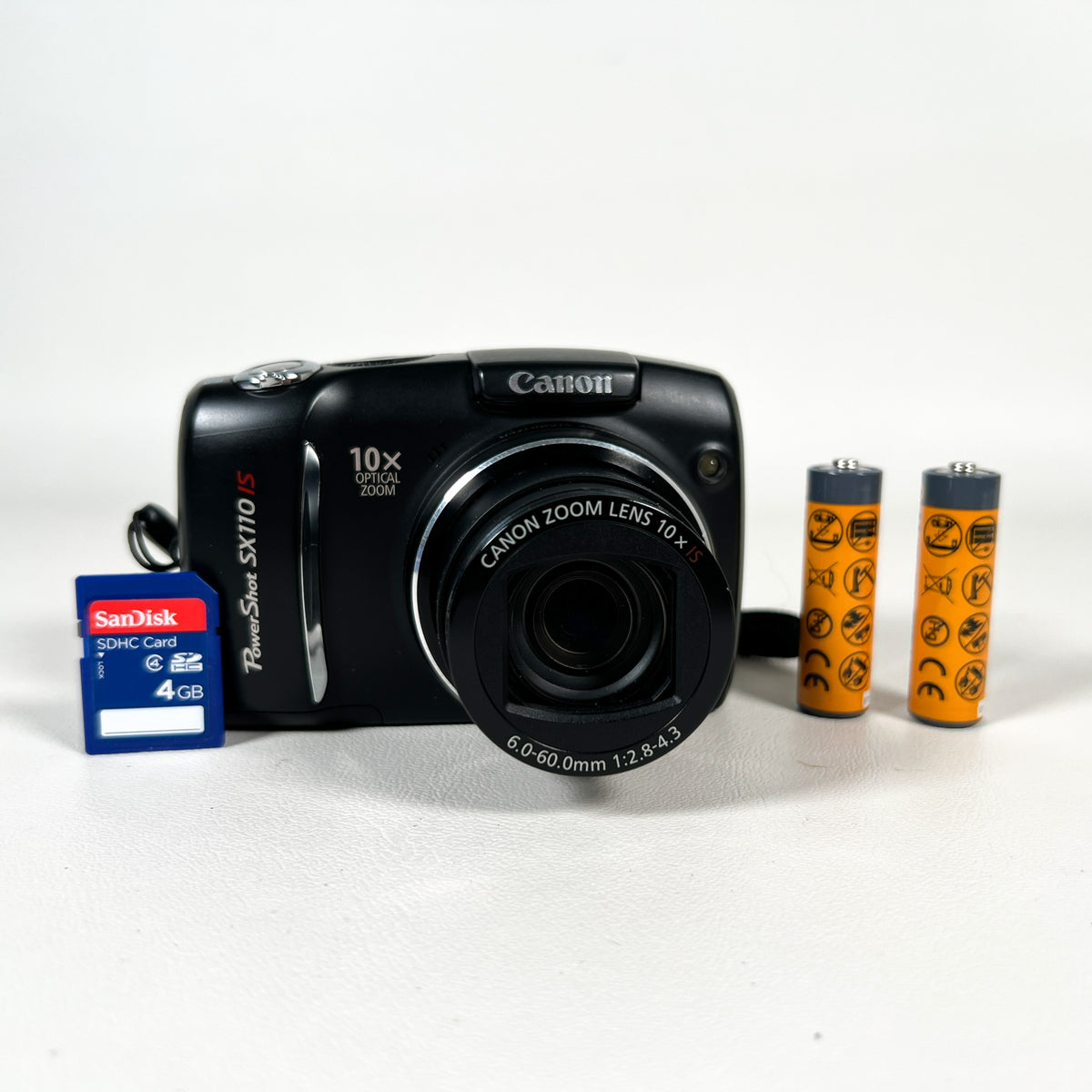 Vintage 2008 Canon PowerShot SX110 IS 9MP Black Digital Camera