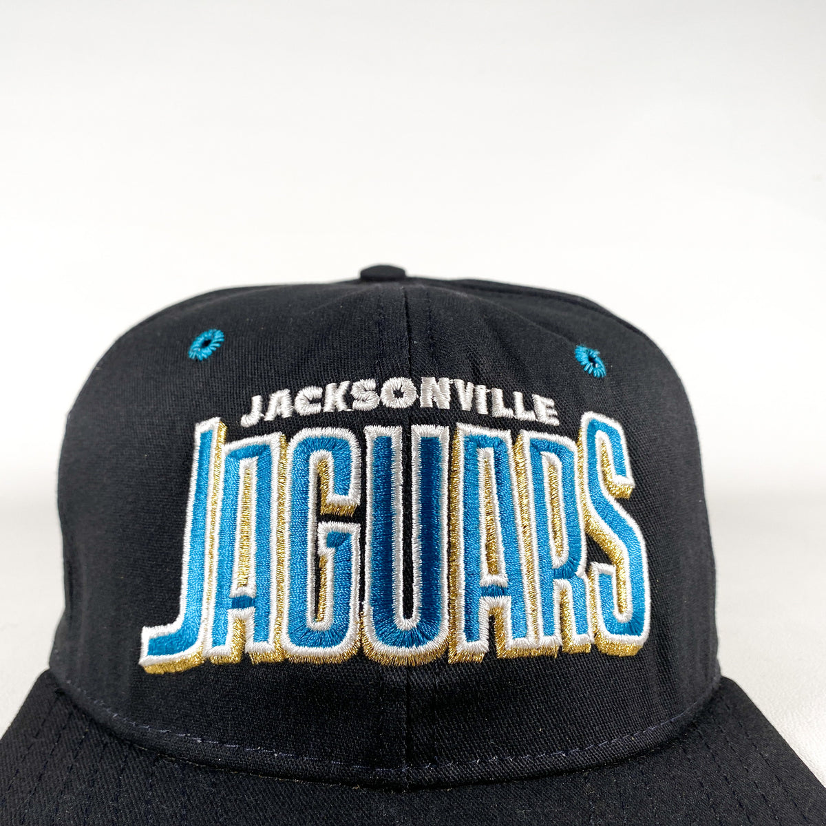 Vintage Jacksonville Jaguars Logo 7 Back Spellout Snapback Hat 90s