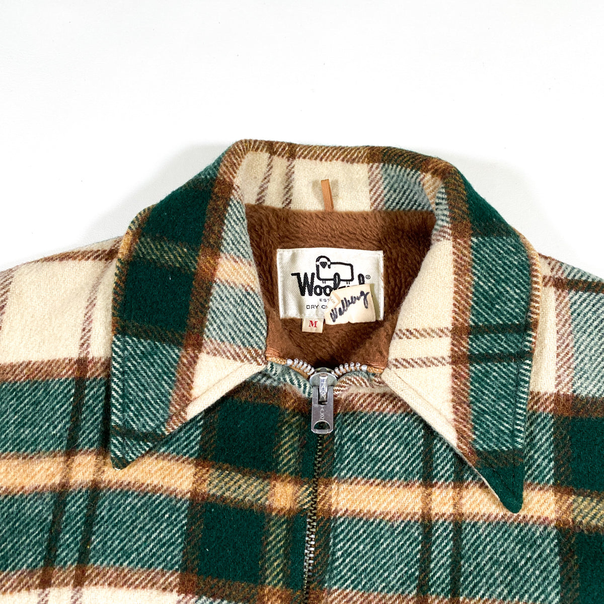 WOOLRICH ウールジップジャケット　80年代 MADE in USA Woolrich VTG 1980s U.S.A. Made 100% Wool Zip Short Lined