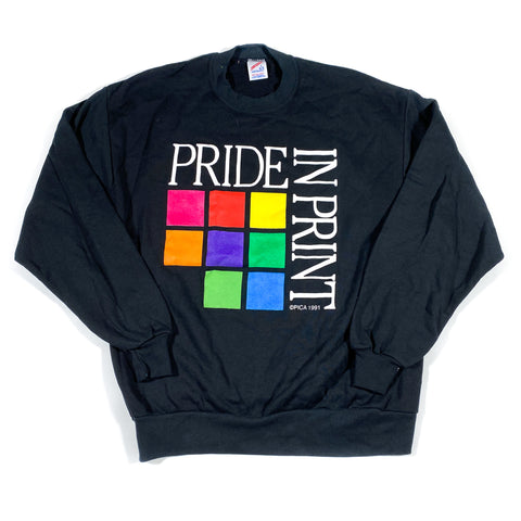 Vintage 1991 Pride in Print PICA Crewneck Sweatshirt