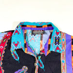 Vintage 90's Ozark Mountain Native American Sleeveless Button Up Shirt