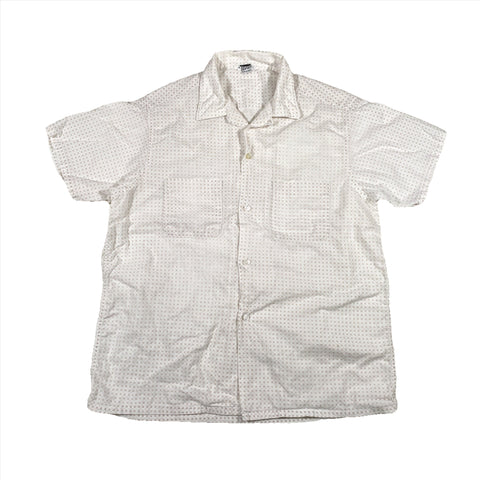 Vintage 50's Blocks Star Loop Collar Button Up Shirt