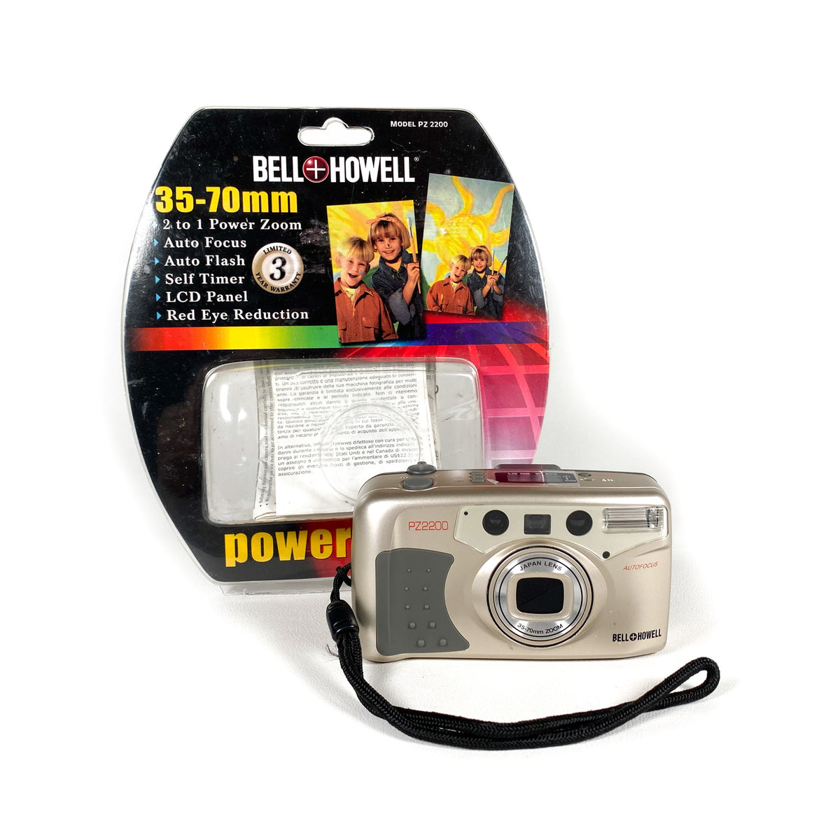 Bell and Howell PZ outlets 2200 Power Zoom 35mm Film Camera