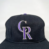 Vintage 90's Colorado Rockies Plain Logo Wool Snapback Hat