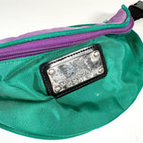 Vintage 90's Capezio Teal and Purple Colorblock Nylon Fanny Pack