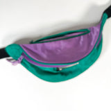 Vintage 90's Capezio Teal and Purple Colorblock Nylon Fanny Pack