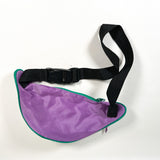 Vintage 90's Capezio Teal and Purple Colorblock Nylon Fanny Pack