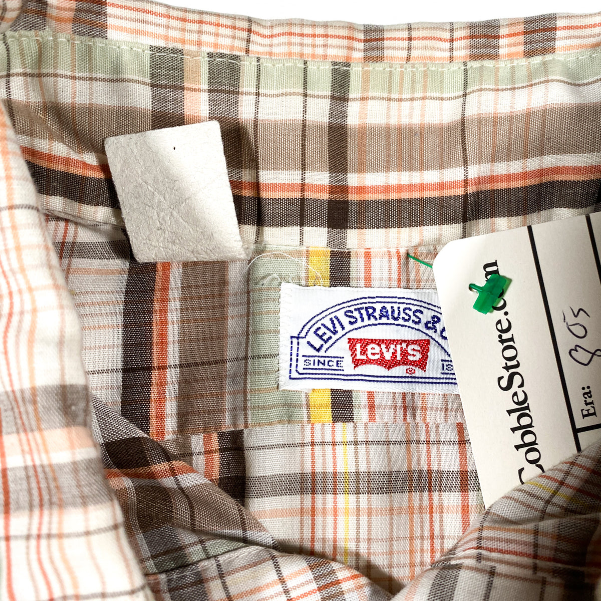 Vintage 80's Levi's Pearl Snap Plaid Button Up Shirt – CobbleStore