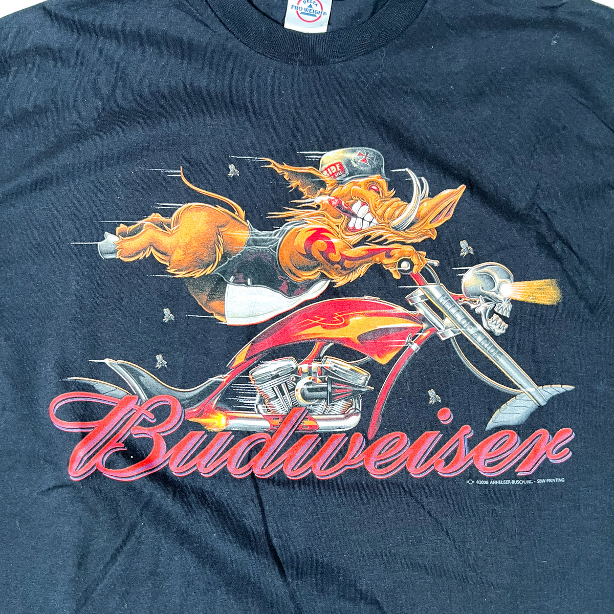 Modern 2006 Budweiser Warthog Biker Graphic T-Shirt – CobbleStore