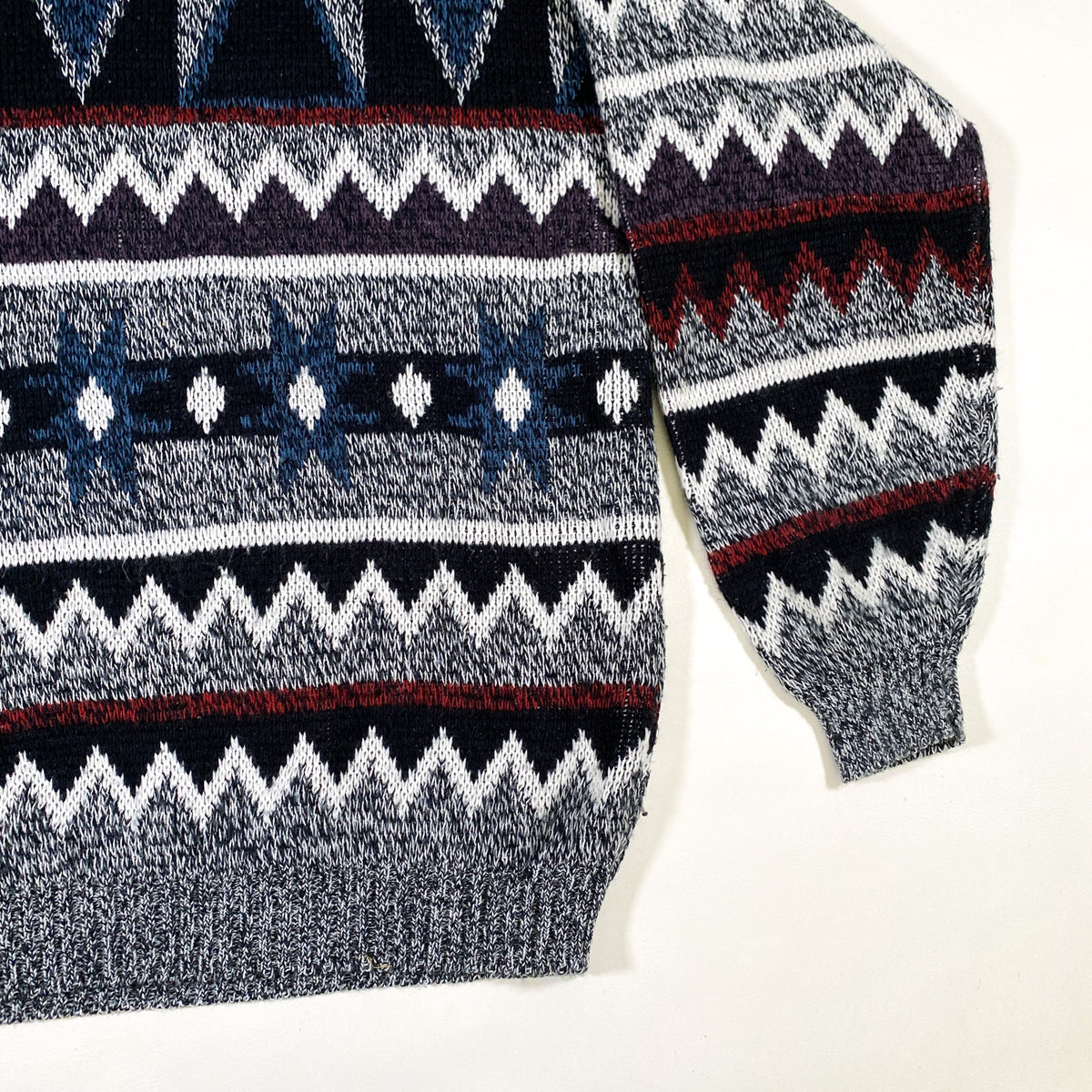 Vintage 80s Todays News Sweater Adult Large Pullover