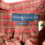 Vintage 90's Polo Ralph Lauren Red Plaid Shirt