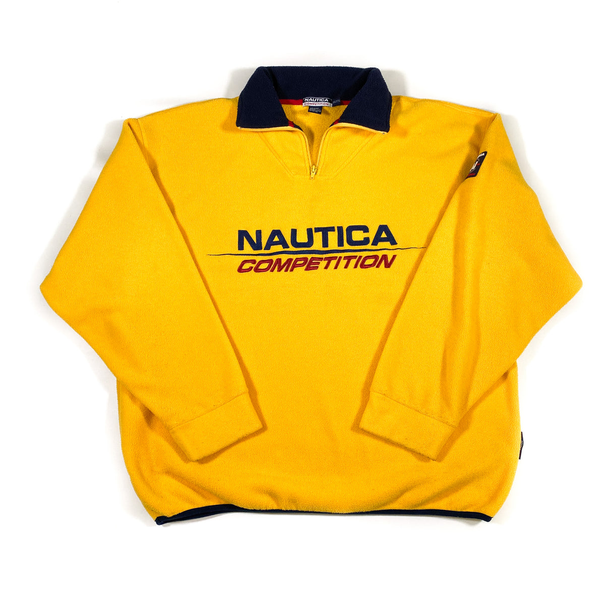 Vintage 90s Nautica USA Gold Quarter selling Zip Embroidered Fleece Sweatshirt Mens XXL