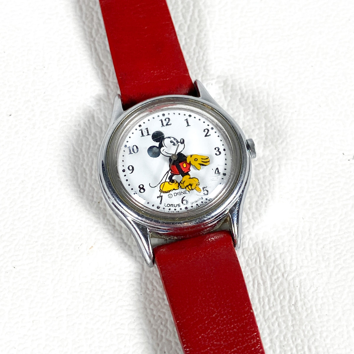 Vintage mickey mouse outlet watch red band