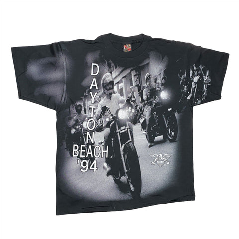 Vintage 1994 Daytona Beach Bike Week 3D Emblem AOP T-Shirt