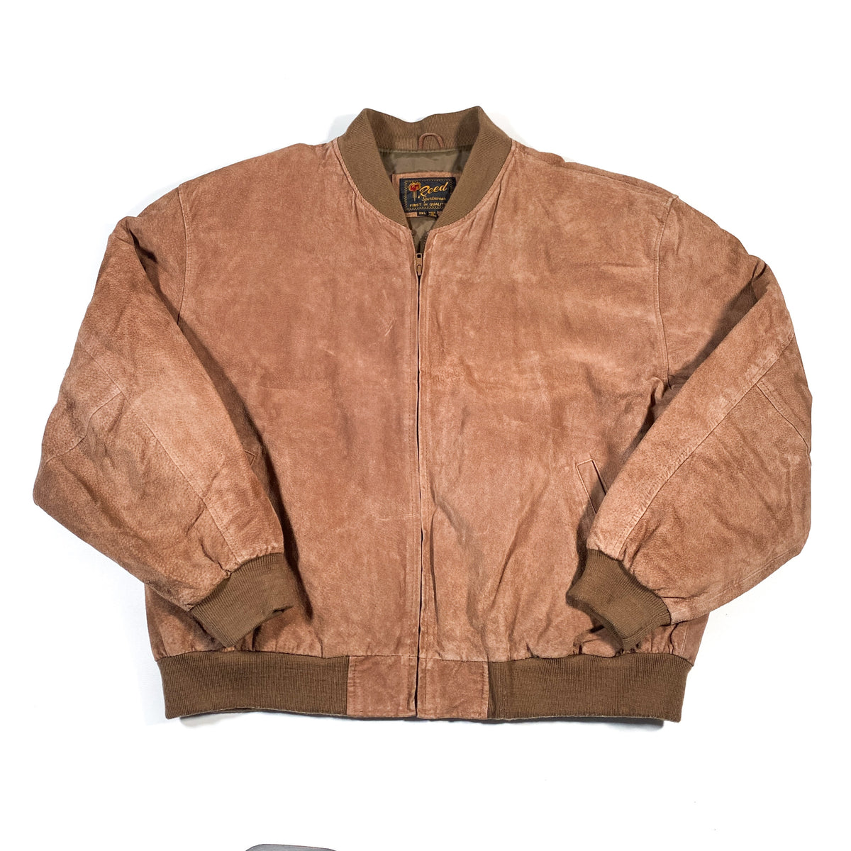 Vintage 80's Reed Brown Suede Leather Bomber Jacket – CobbleStore