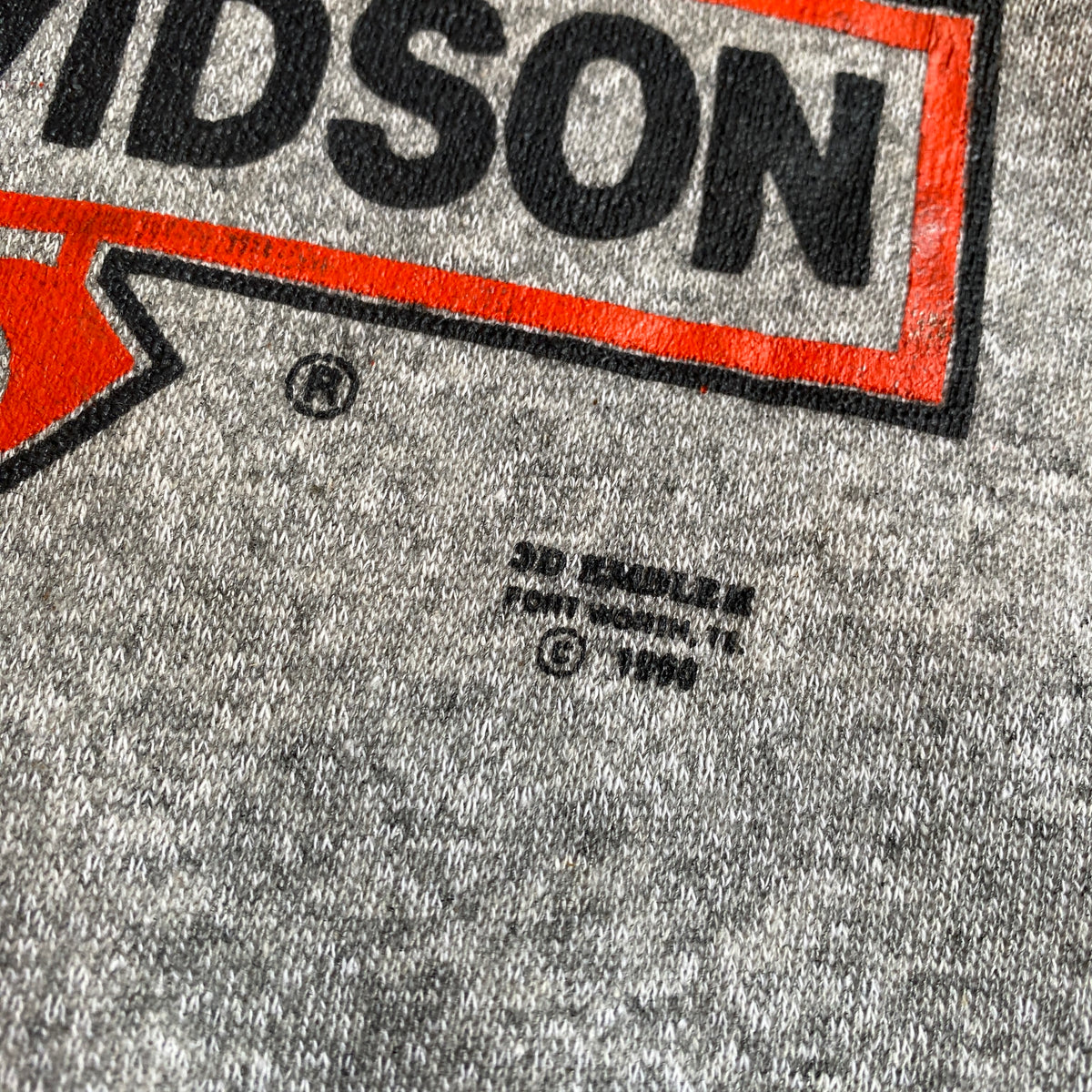 Vintage 1990 Harley Davidson 3D Emblem Hoodie Sweatshirt 