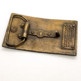 Vintage 70's Winchester Repeating Arms New Haven CT Brass Belt Buckle