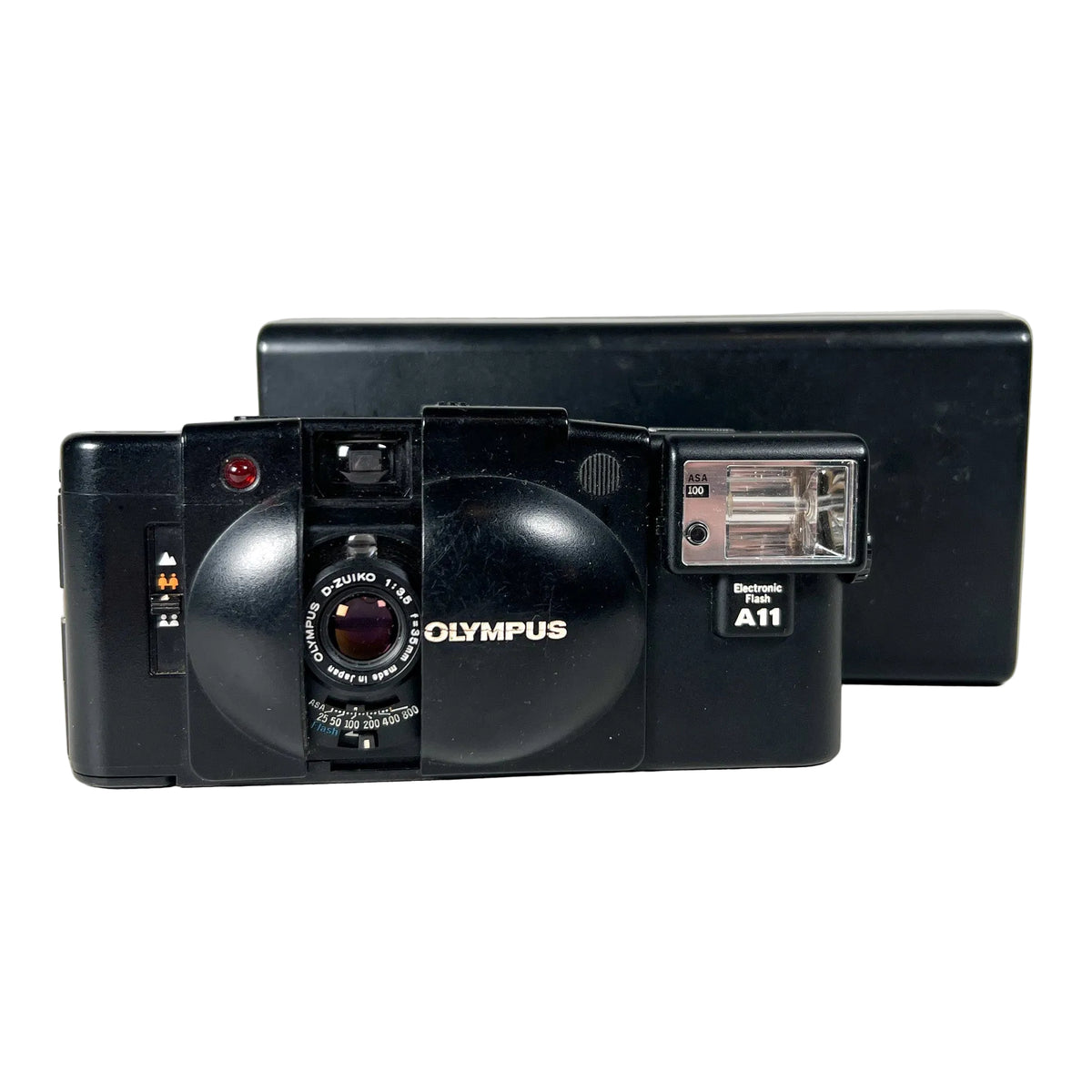Vintage 1980 Olympus XA2 & A11 Flash 35mm Film Camera