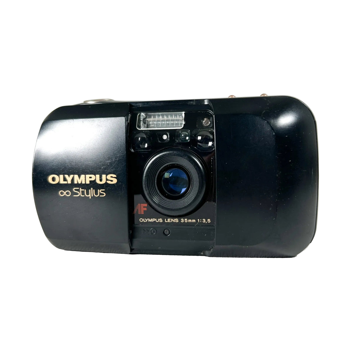 Vintage 1991 Olympus Infinity Stylus Gold Button 35mm Film Camera