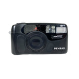 Black Pentax camera on a white background