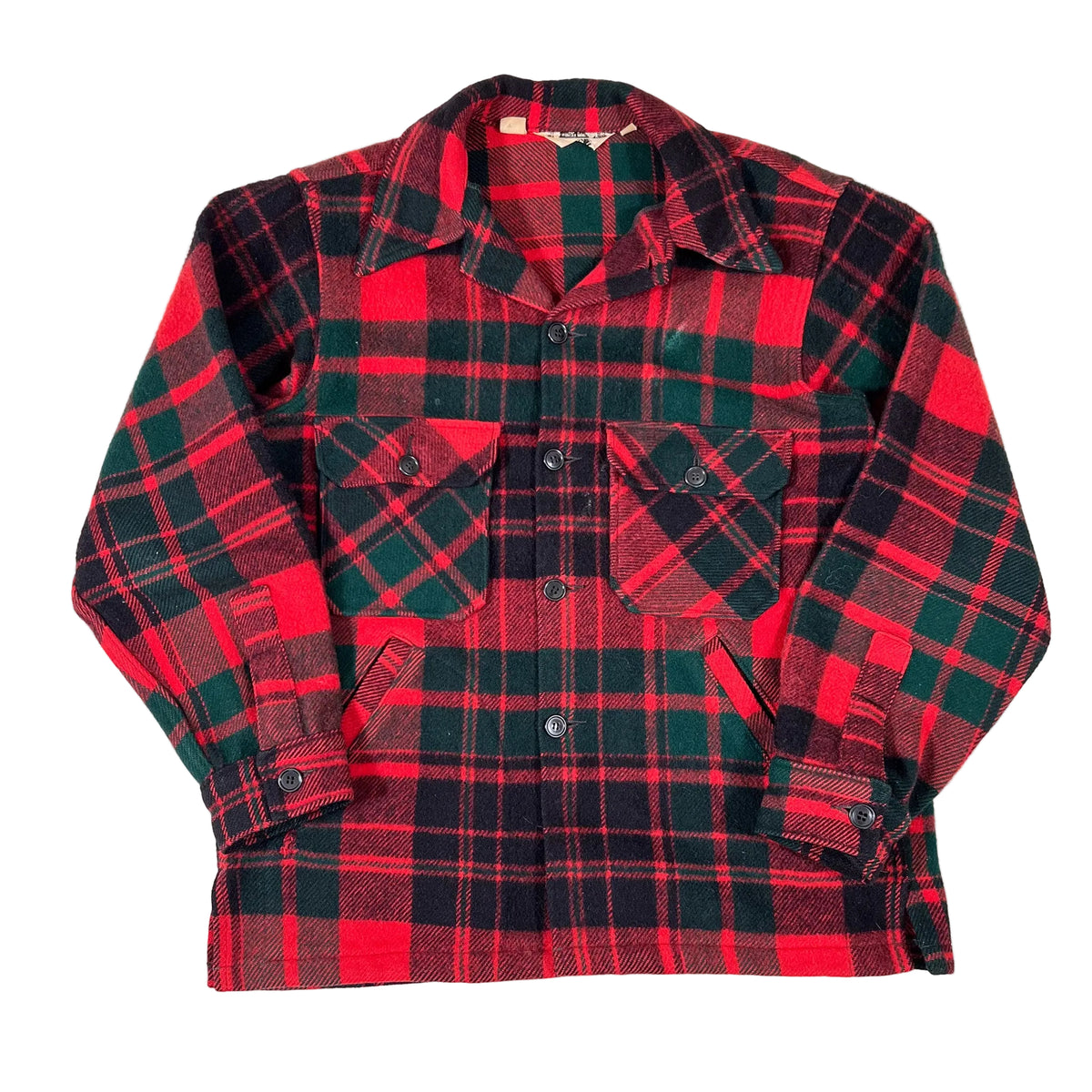 Vintage 60's Woolrich Red Green Plaid Wool Shirt Jacket – CobbleStore  Vintage