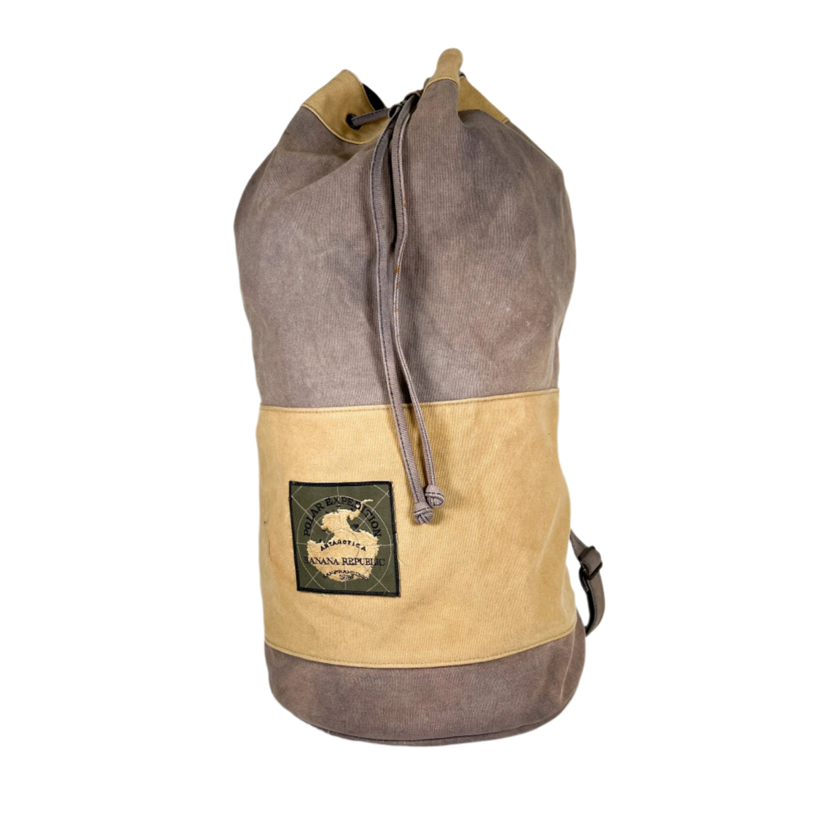 banana republic leather drawstring backpack Vintage 90's Laundry Duffle Bag CobbleStore Vintage grade straps Banana Republic Kelham Leather Backpack