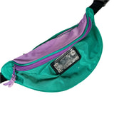 Vintage 90's Capezio Teal and Purple Colorblock Nylon Fanny Pack